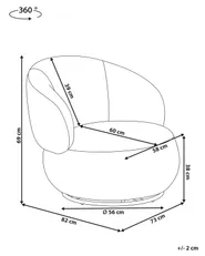 Swivel Armchair VAMMALA Taupe_1164603
