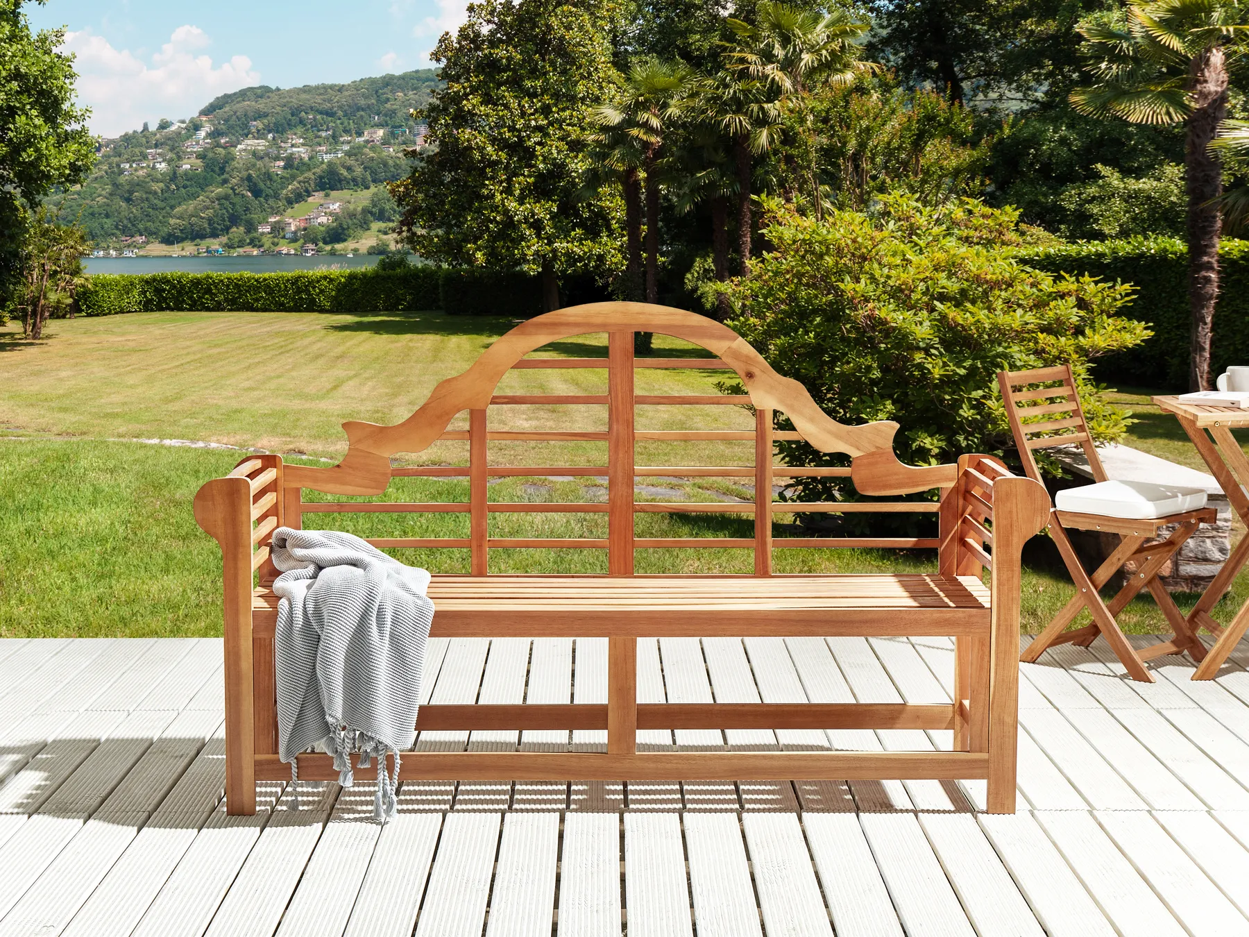 Gartenbank MARLBORO 180 cm Akazienholz Hellbraun_896504