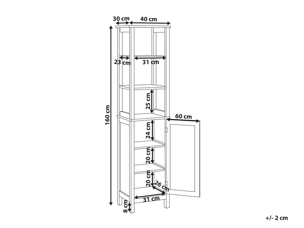 Badezimmerschrank ALAMOS 40 cm Weiß_959153