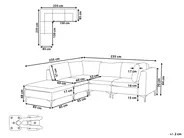 Modular Corner Sofa 4 Seater EVJA with Ottoman Velvet Grey Right Hand_817804