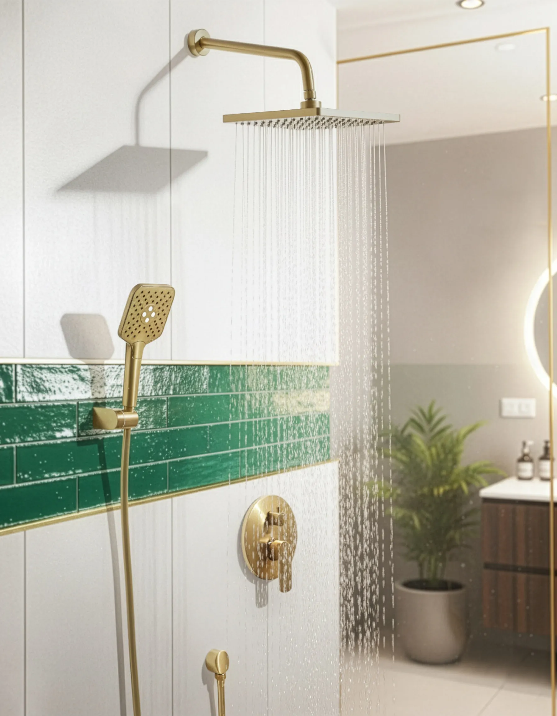 Einbau-Duschset mit Regendusche CANAIMA Gold_1000768