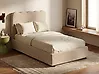 Bett mit Stauraum NANTERRE Bouclé Beige 120 x 200 cm