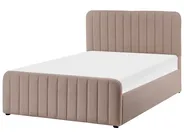 Bett mit Stauraum LUNAN Bouclé Taupe 120 x 200 cm_1048508