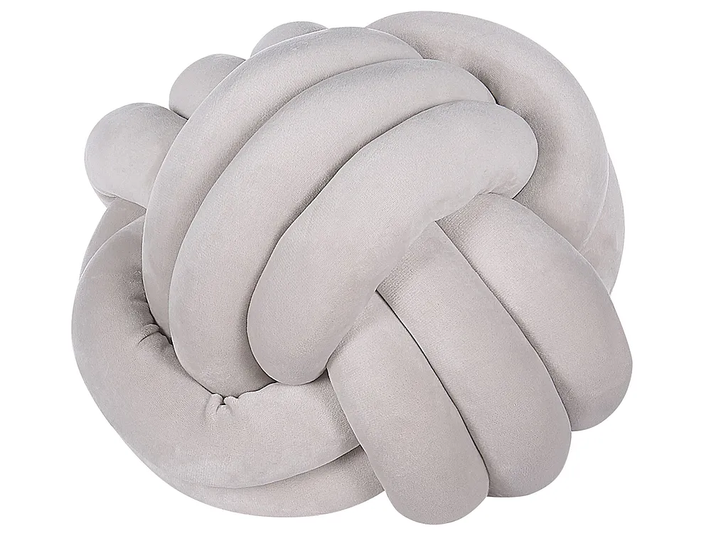 Throw Cushion MALNI 30 x 30 cm Velvet Light Grey Solid