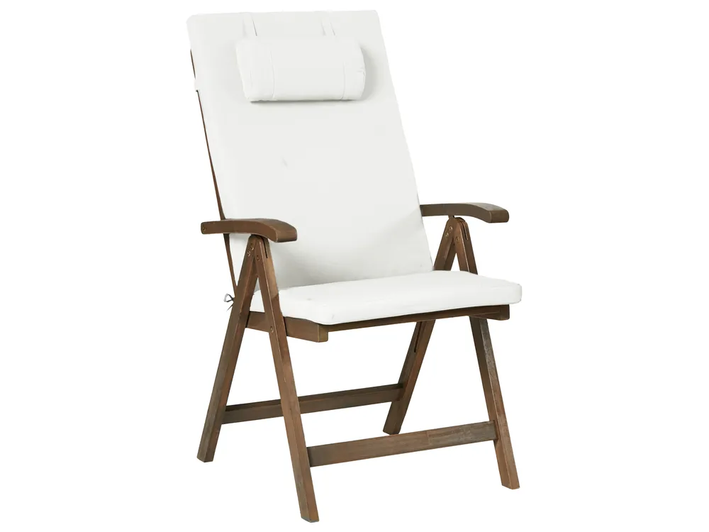 Garden Dining Set 6 Seater AMANTEA PREMIUM Acacia Wood Off-White_1066327