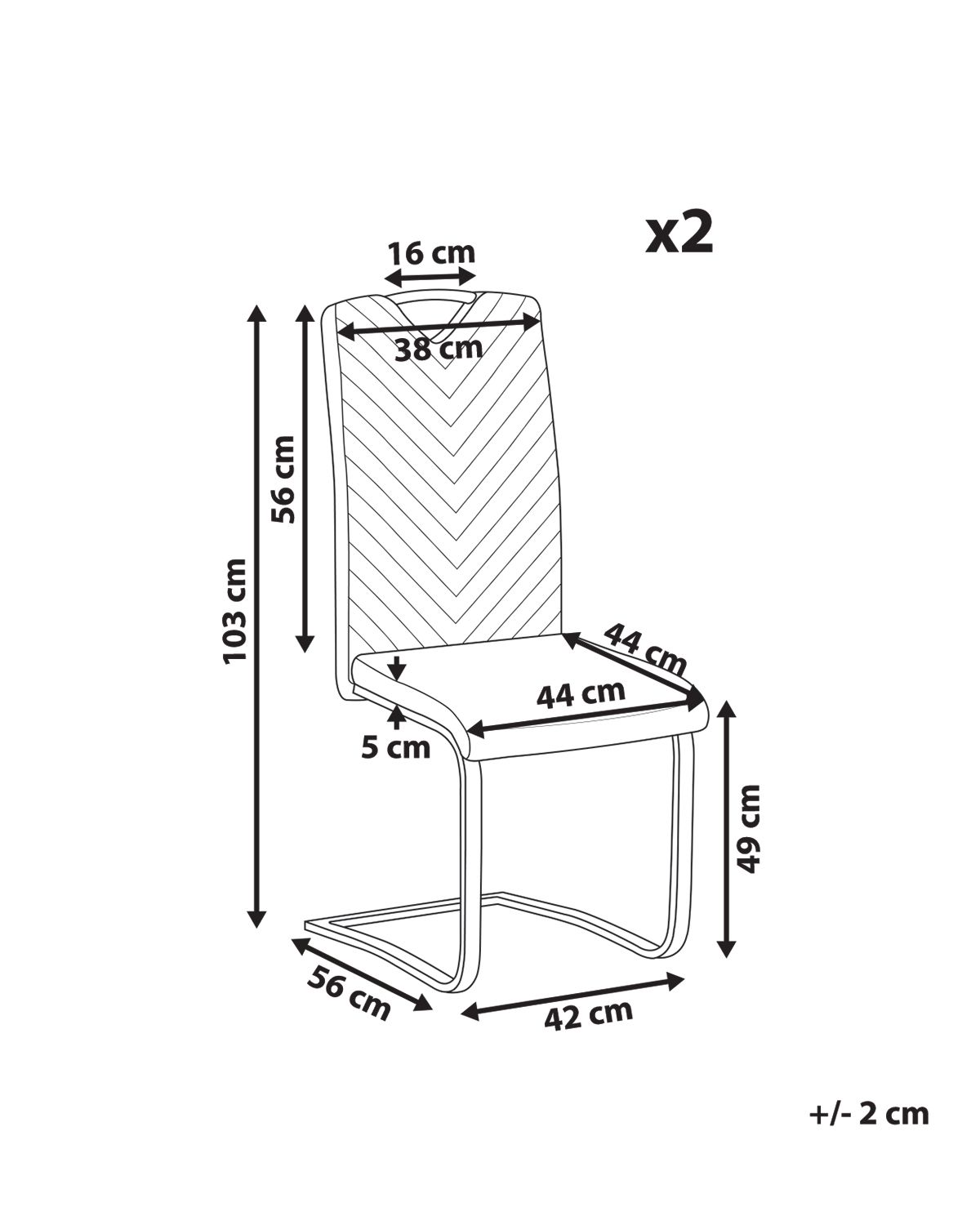 Set of 2 Dining Chairs PICKNES Faux Leather Off-White_1156959