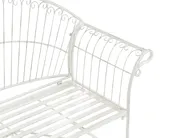 Gartenbank GUALEA 130 cm Metall Cremeweiß_1108124