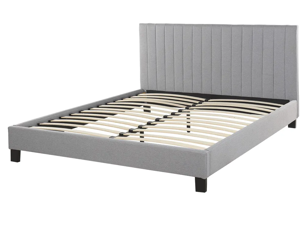 Bed Fabric POITIERS 160 x 200 cm (EU King Size) Light Grey_793442