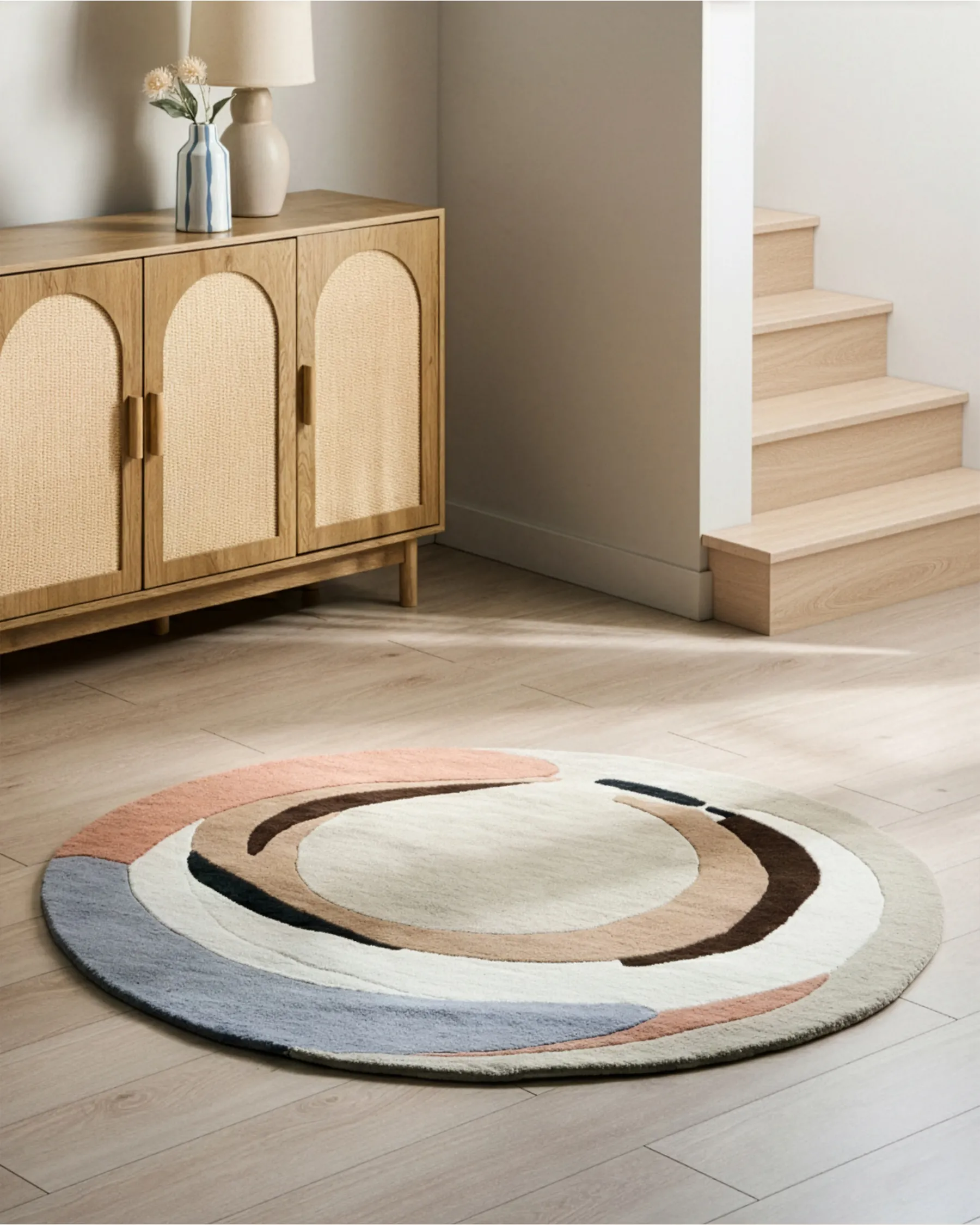 Teppich SARGODHA Bunt ø 140 cm Wolle_1037027