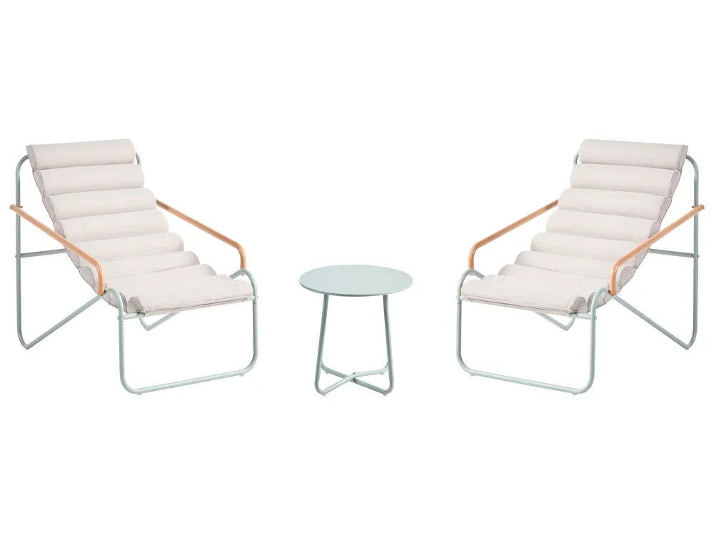 Lounge Set mit Tisch 2-Sitzer PASTO Metall Mintgrün