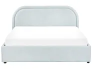 Ottoman Bed QUILLIEN Chenille Light Blue 140 x 200 cm (EU Double)_989840