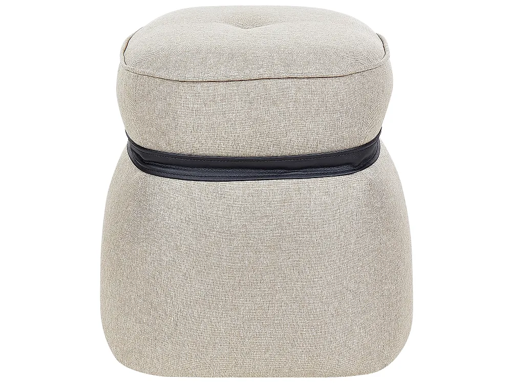 Puff MONTEREY Imitert lin Beige | Beliani.no