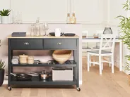 Servierwagen NAVARINO Holz Schwarz_774590