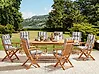Gartenmöbel Set 8-Sitzer MAUI II inkl. Kissen Akazienholz Bunt