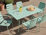 Gartentisch TERENZO 160 cm 90 cm Metall Mintgrün_1077645