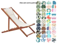 Inklapbare ligstoel AVELLINO met vervangingshoezen Acaciahout Donkerbruin_860133