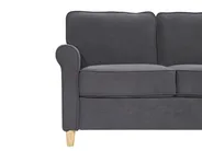 Sofa 3 Seater RONNEBY Velvet Dark Grey_767076