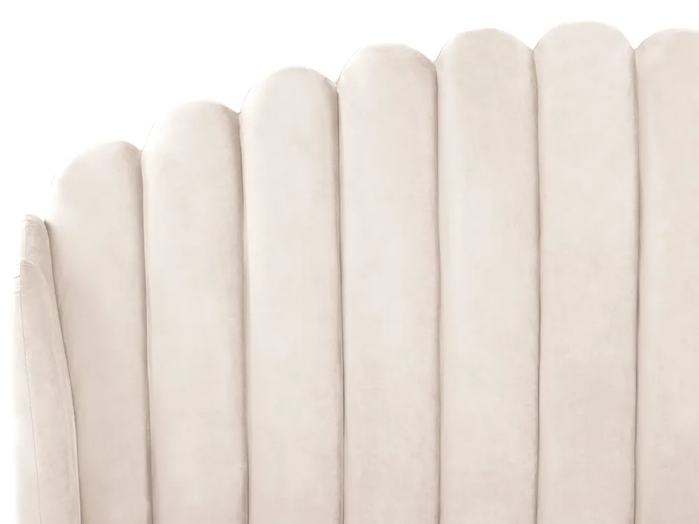 Bed Velvet AMBILLOU 140 x 200 cm (EU Double) Light Beige_857621