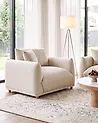Armchair LUVOS Fabric Light Beige
