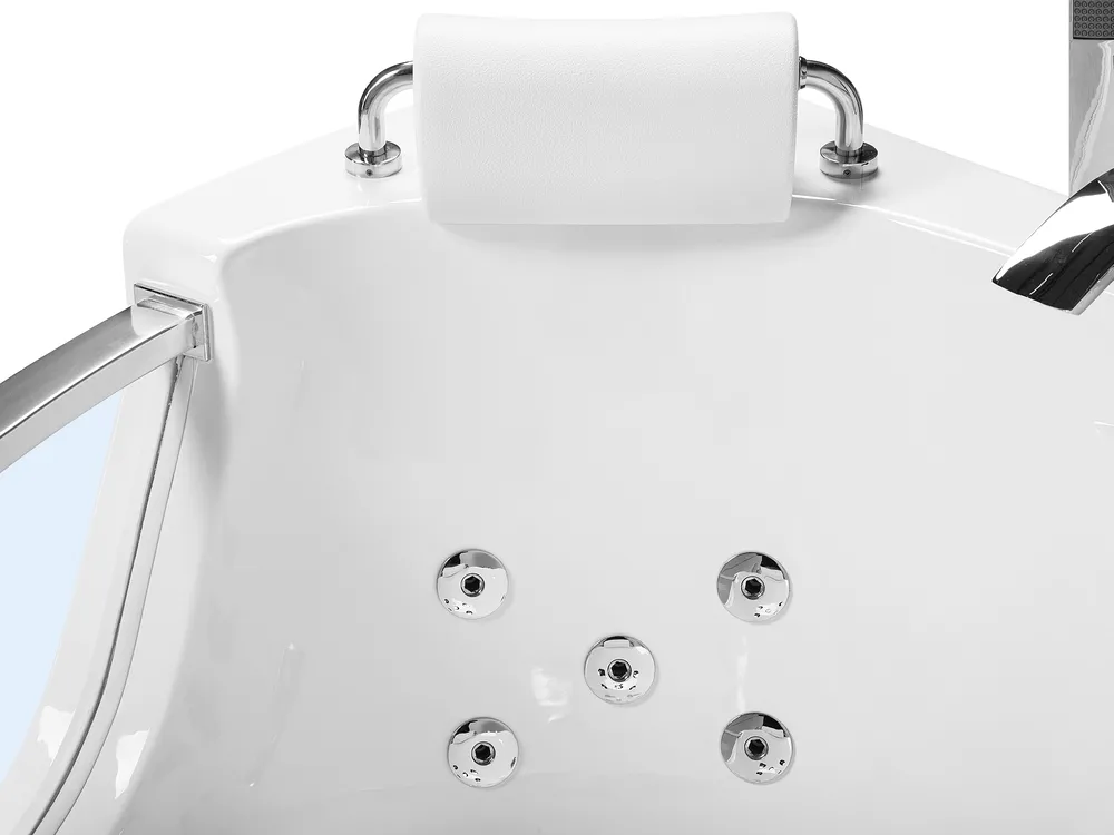 Corner Hot Tub with LED MANGLE 1870 x 1360 mm White_802822