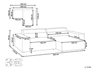 Modul Ecksofa 3-Sitzer HELLNAR Bouclé Cremeweiß linksseitig_911220