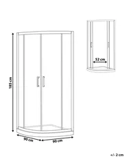 Shower Enclosure JUKATAN 900 x 900 x 1850 mm Silver_944688