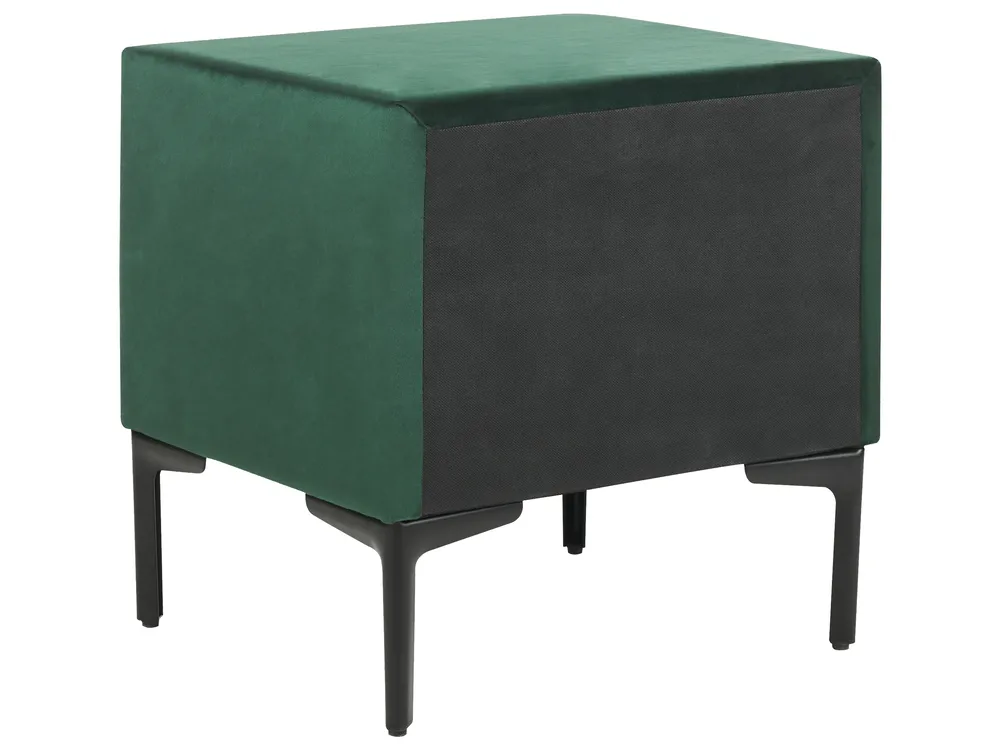 Schlafzimmer Set SEZANNE Samtstoff Dunkelgrün 180 x 200 cm_892570
