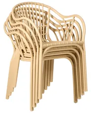 Set of 4 Garden Chairs ANDORA Beige_986615