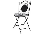 Bistro Set SIROLO Metall Weiß / Blau_1155681