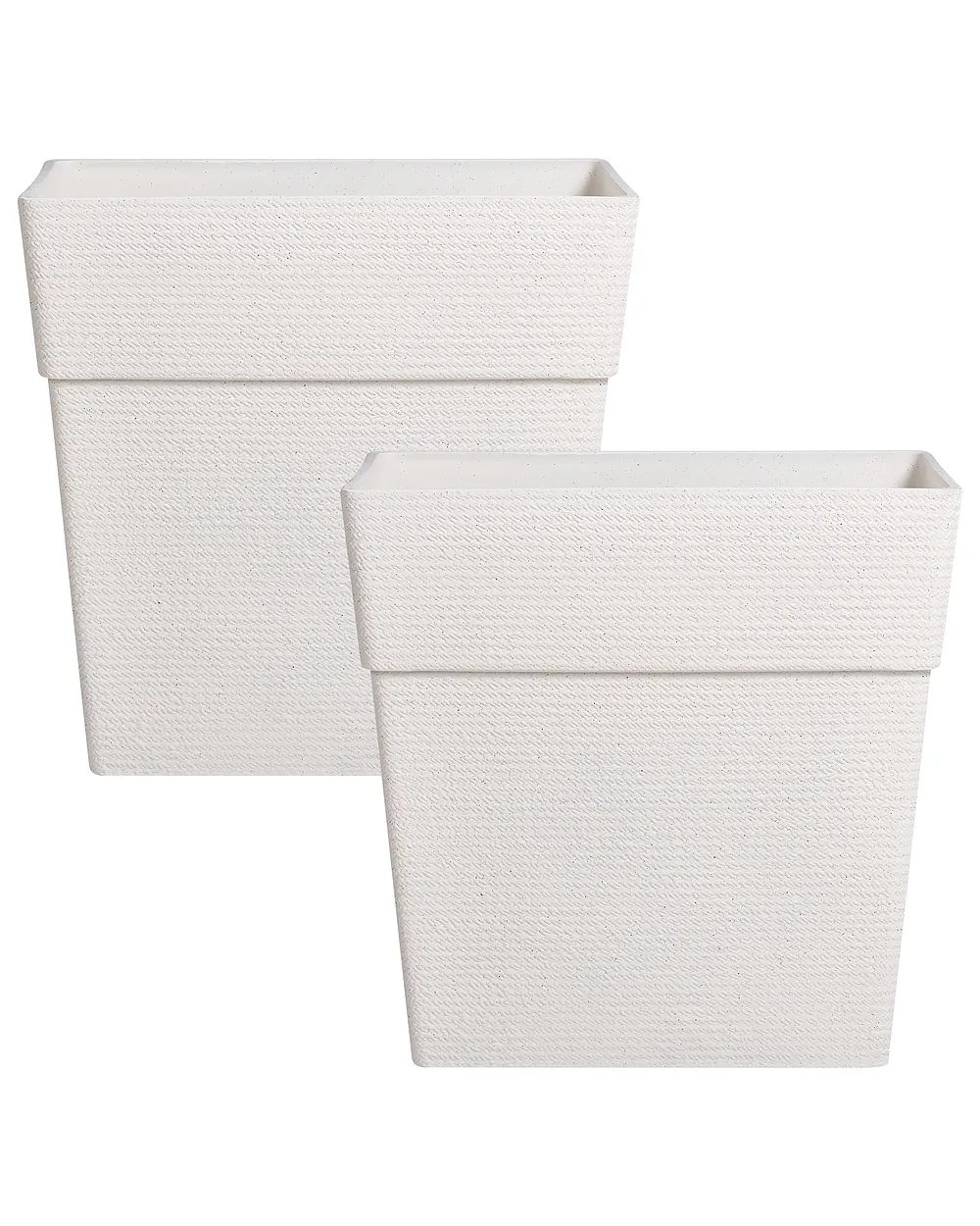 Set of 2 Plant Pots NIGELLIA 42 cm Off-White