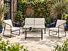 Lounge Set mit Tisch 4-Sitzer VEZZANA Metall Hellbeige