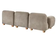 Modulsofa 3-Sitzer AMLI mit Ottomane Stoff Beige_1070329