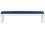 Bench Seat Pad Cushion MONSANO 168 x 35 cm Blue_1133546