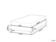 Bed without Headboard Boucle ROANNE 90 x 200 cm (EU Single) Taupe_995485