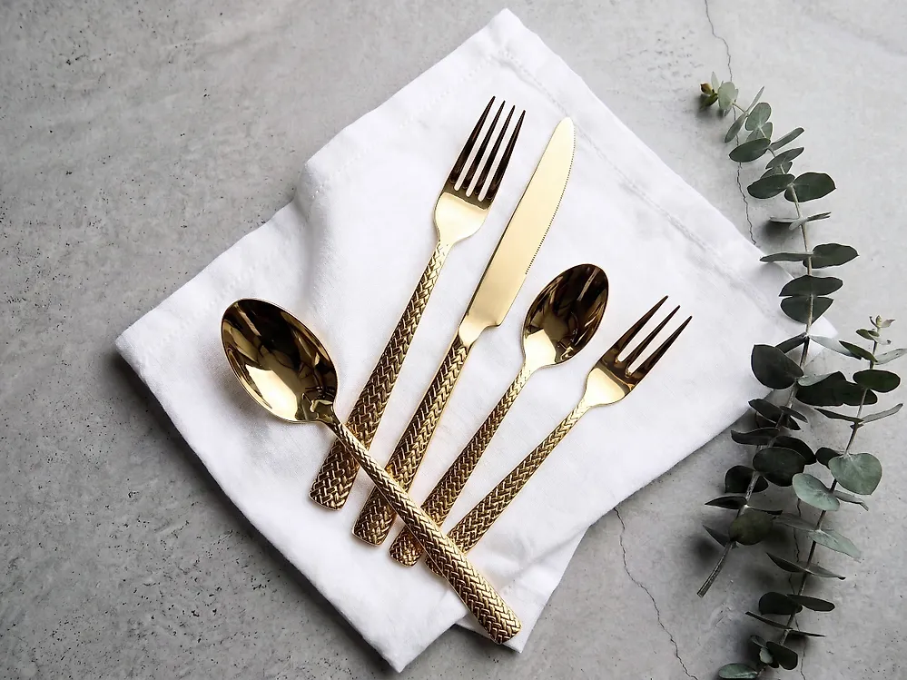 Besteckset 30-teilig QUADRUCCI Gold_1183335