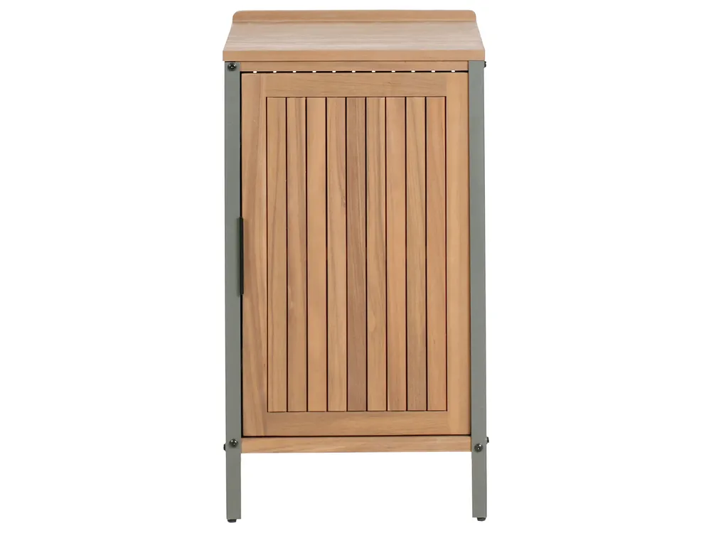 Outdoor-Küche 3er Set mit Spüle IVREA Braun / Schwarz zertifiziertes Akazienholz_988428