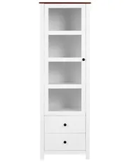 Glass Display Cabinet PIMBA 60 cm White_1099234