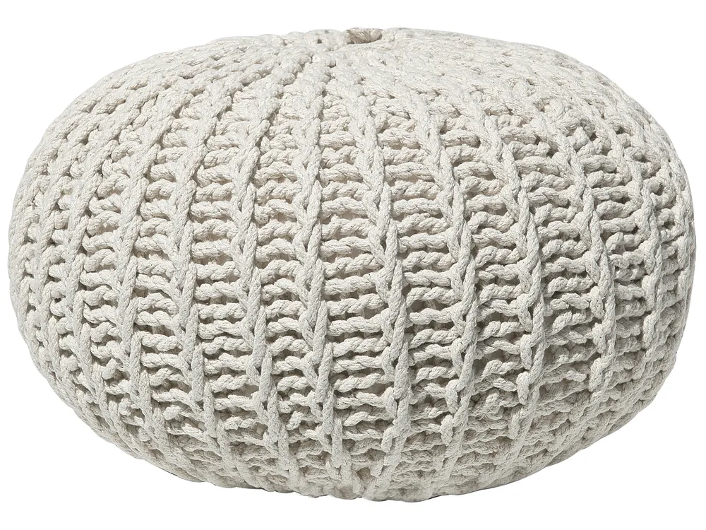 Pouf CONRAD Baumwolle Beige