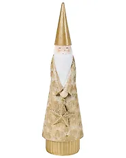 Weihnachtsdekoration 3er Set TENNILA 23/31/32 cm Weihnachtsmann Gold_1175499