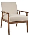 Sessel ESRUM Stoff Dunkelbraun / Beige