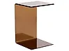 Beistelltisch LOURDES Sicherheitsglas Braun