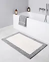 Badematte KABRI Grau / Beige 60 x 90 cm Baumwolle