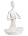 Gartenskulptur YOGHINA Frau 60 cm Weiß