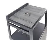 Outdoor Kitchen Set with Sink ORTISEI Graphite Grey Metal_934832