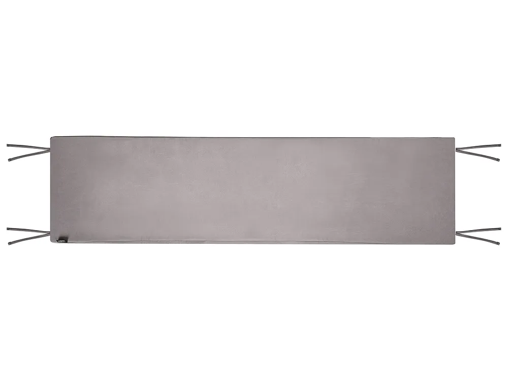 Garden Bench with Cushion MONSANO 170 cm Eucalyptus Wood Grey_1153958