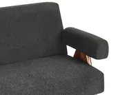 Sofa Set TAMRE Bouclé Schwarz / Dunkelbraun_985415