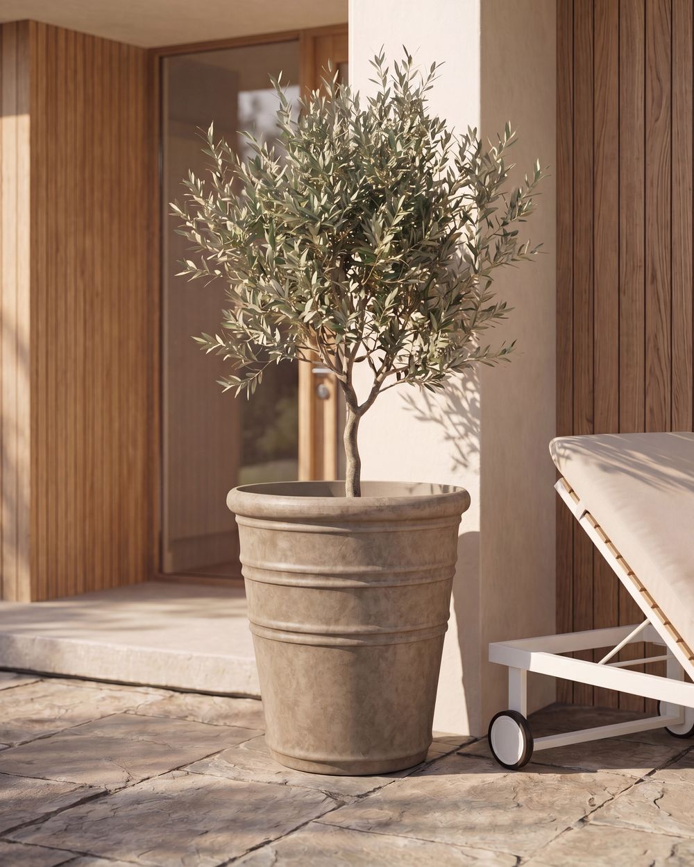 Blumenkübel AGISTRI 46 cm Taupe