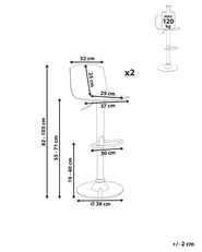 Set mit 2 Barstühlen IMOLA drehbar Transparent_915134