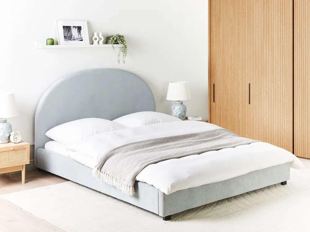 Wasserbett Stoff VAUCLUSE 160 x 200 cm Hellblau