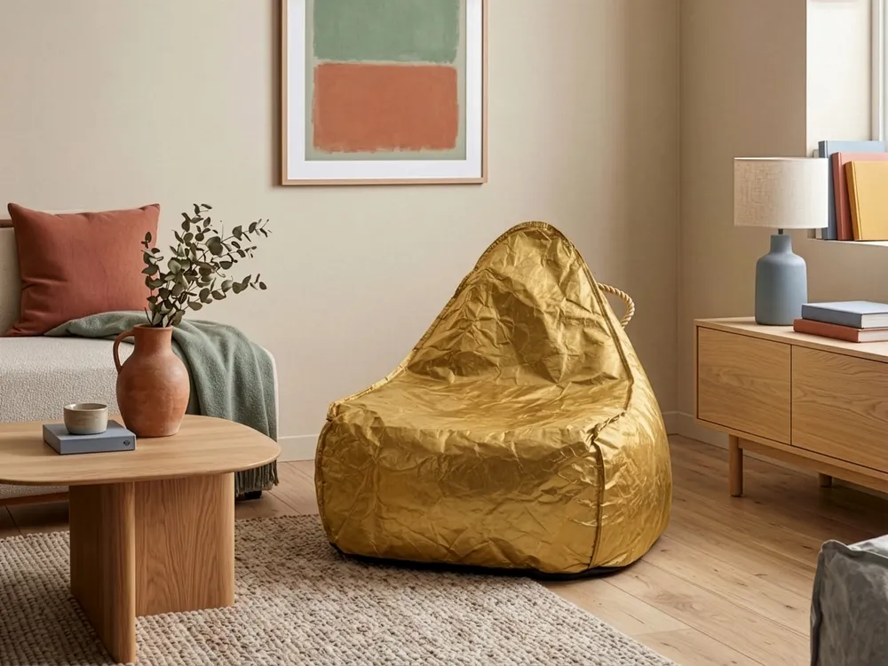 Sitzsack 200 L DROP 63 cm 75 cm Gold